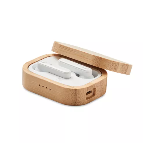 Auriculares TWS estuche bambú JAZZ BAMBOO