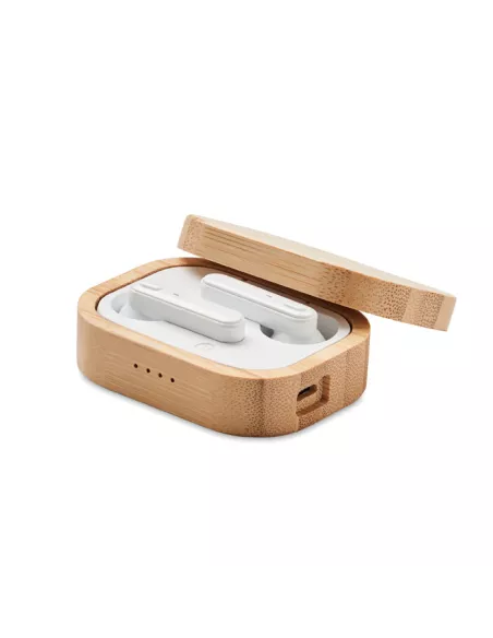 Auriculares TWS estuche bambú JAZZ BAMBOO