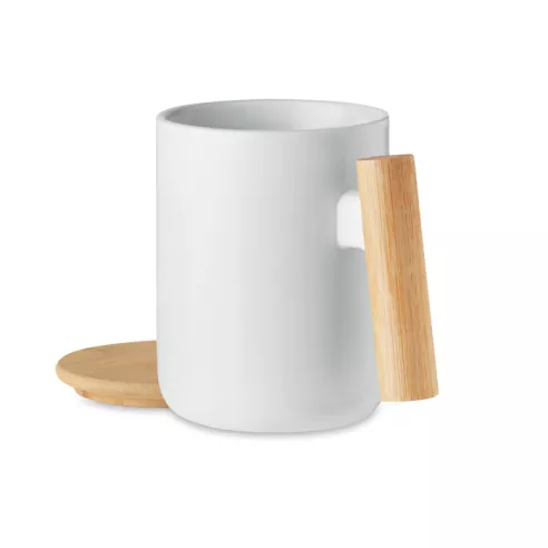 Porcelain mug with lid 380 ml MAJEST