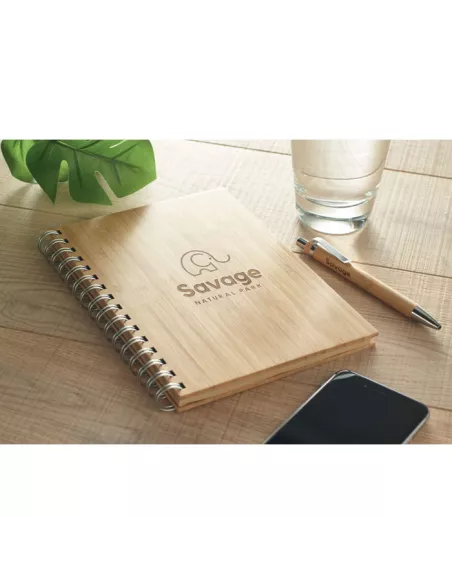 A5 ring bound Bamboo notebook BRAM