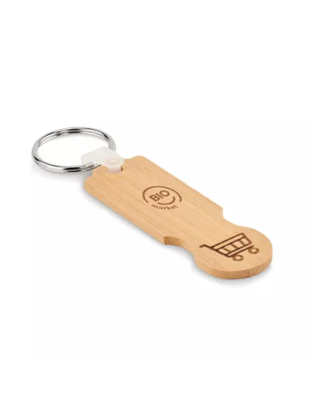 Bamboo euro token key ring COMPRAS