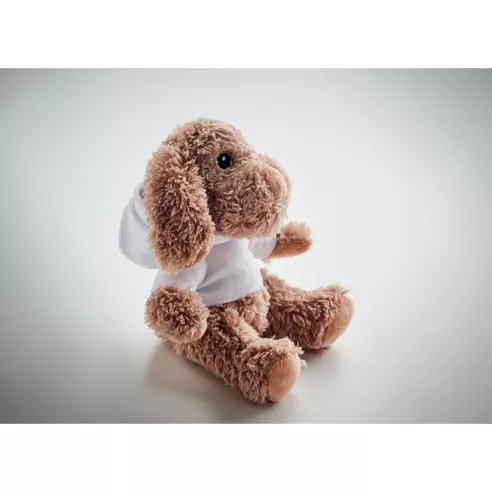 Dog plush wearing a hoodie DOGGY