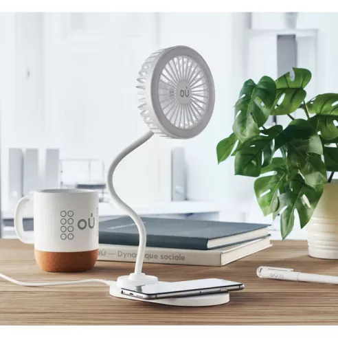 Desktop charger fan with light VIENTO