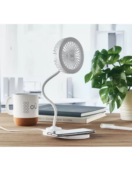 Desktop charger fan with light VIENTO