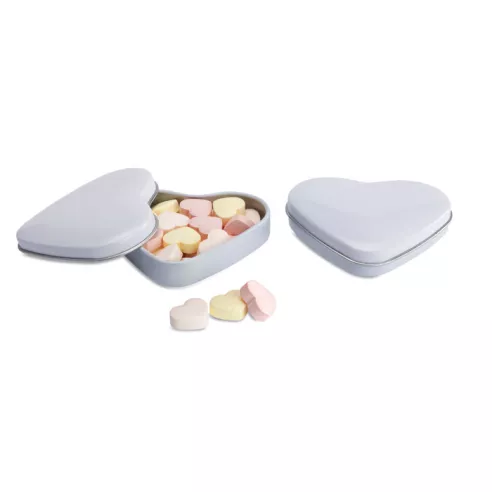 Heart tin box with candies LOVEMINT