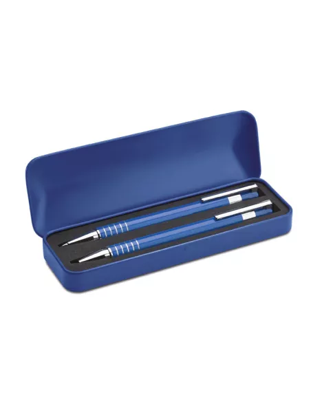 Ball pen set in metal box ALUCOLOR