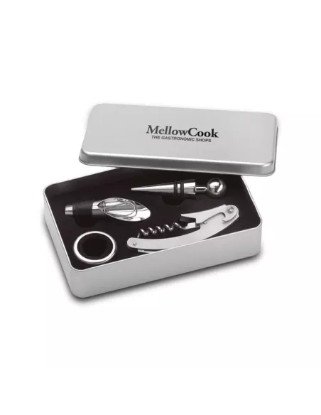 Set de vino en caja de metal WINORY