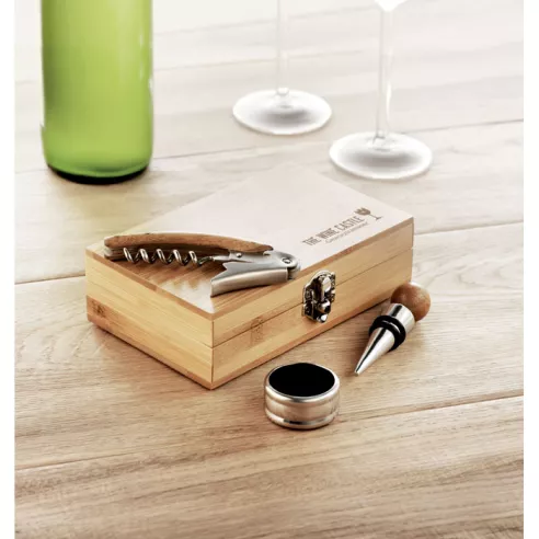 Set de vino en caja de bambú SONOMA