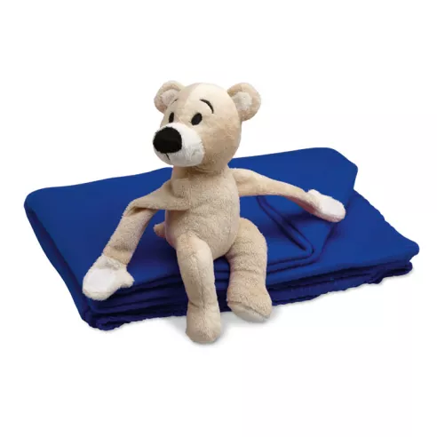 Fleece blanket with bear MANTA