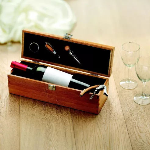 Wine set in bamboo box TARDOR