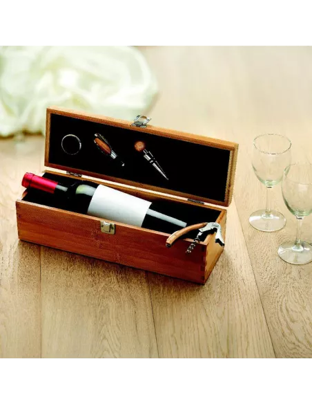 Wine set in bamboo box TARDOR