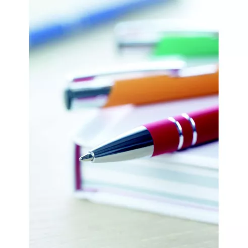 Ball pen in rubberised finish AOSTA