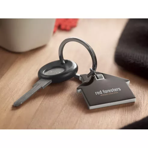House shape plastic key ring IMBA