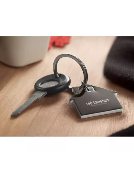 House shape plastic key ring IMBA