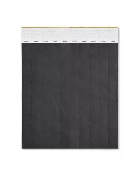 One sheet of 10 wristbands TYVEK