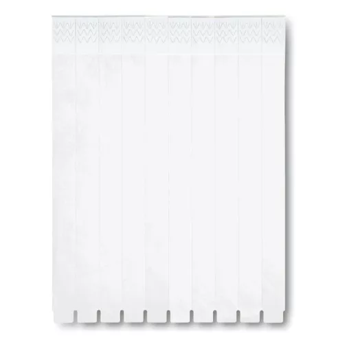 One sheet of 10 wristbands TYVEK