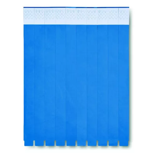 One sheet of 10 wristbands TYVEK