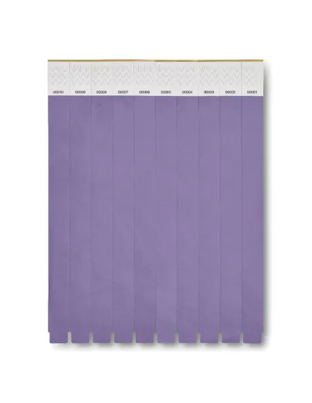 One sheet of 10 wristbands TYVEK