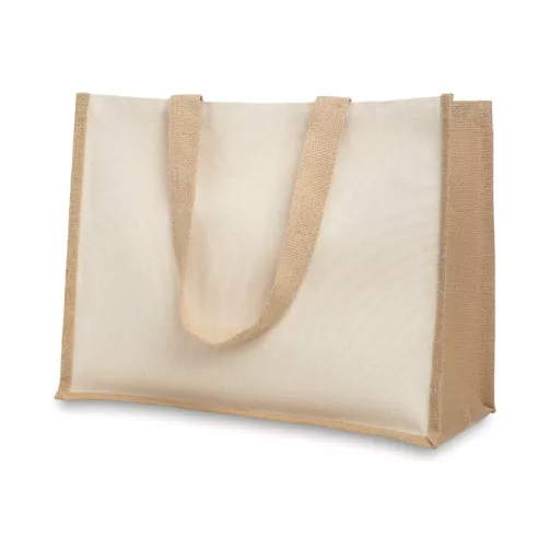 Jute and canvas shopping bag CAMPO DE FIORI