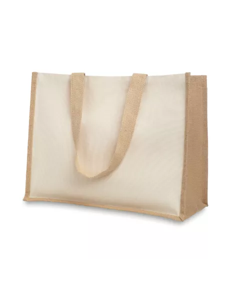 Jute and canvas shopping bag CAMPO DE FIORI