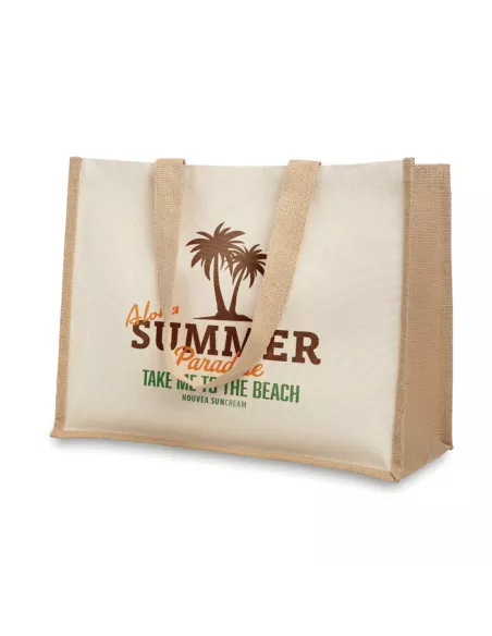 Jute and canvas shopping bag CAMPO DE FIORI