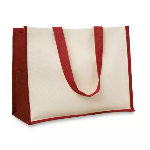 Jute and canvas shopping bag CAMPO DE FIORI