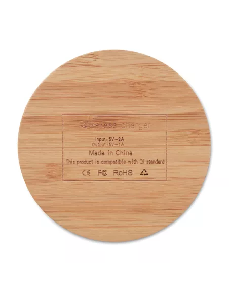 Wireless charger bamboo 5W RUNDO