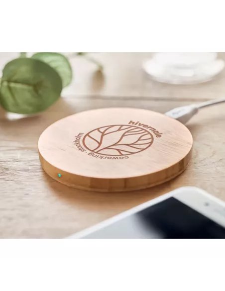 Wireless charger bamboo 5W RUNDO