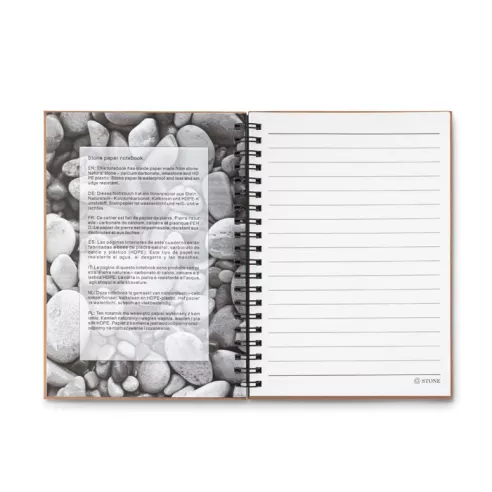 Mineral paper notebook 70 line PIEDRA