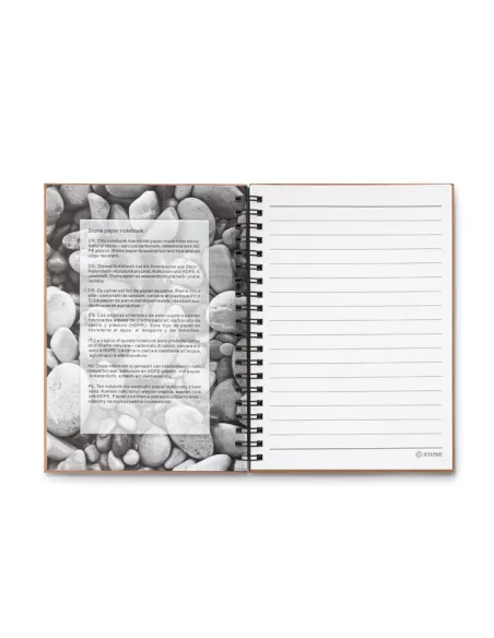 Mineral paper notebook 70 line PIEDRA