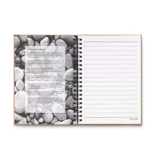 Mineral paper notebook 70 line PIEDRA