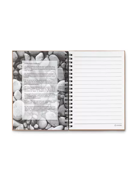 Mineral paper notebook 70 line PIEDRA