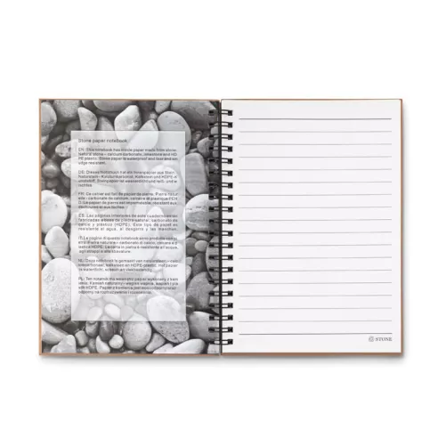 Mineral paper notebook 70 line PIEDRA