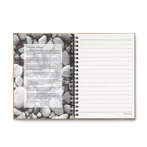 Mineral paper notebook 70 line PIEDRA