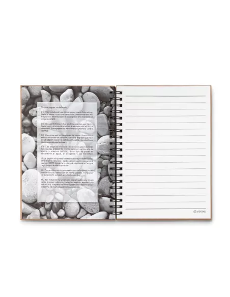 Mineral paper notebook 70 line PIEDRA