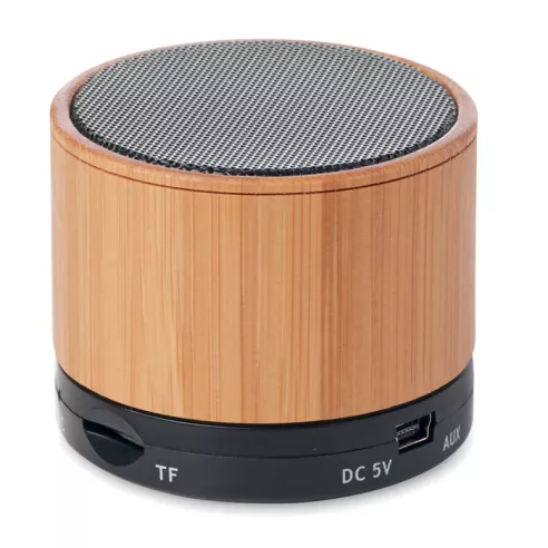 Round Bamboo wireless speaker ROUND BAMBOO
