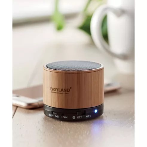 Round Bamboo wireless speaker ROUND BAMBOO