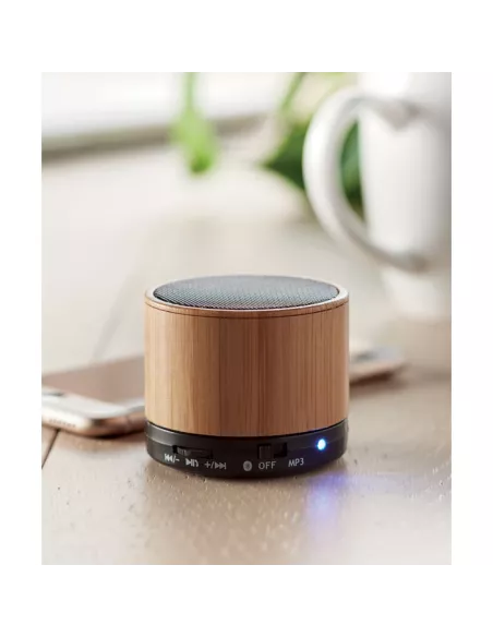 Round Bamboo wireless speaker ROUND BAMBOO