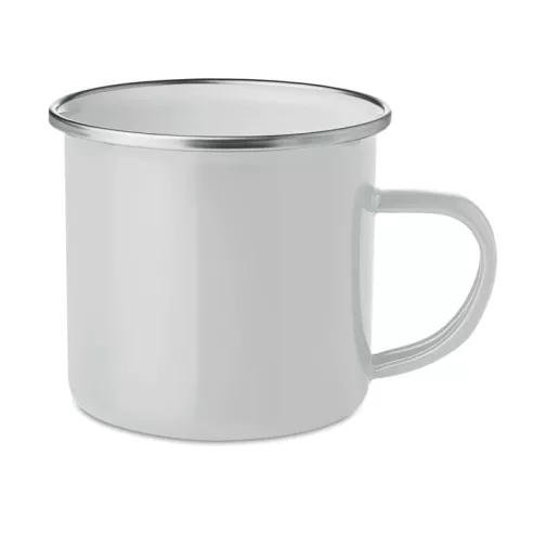 Taza de metal esmaltado 350 ml PLATEADO