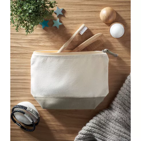 Bicolour cotton cosmetic bag KLEUREN