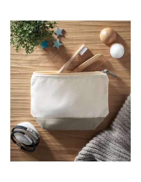 Bicolour cotton cosmetic bag KLEUREN