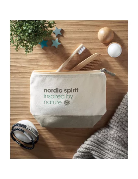 Bicolour cotton cosmetic bag KLEUREN