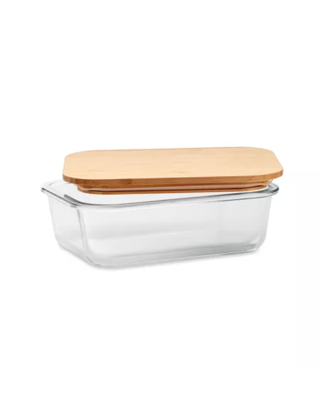 Fiambrera vidrio y tapa bambú TUNDRA LUNCHBOX