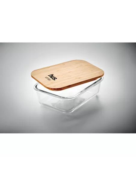 Fiambrera vidrio y tapa bambú TUNDRA LUNCHBOX