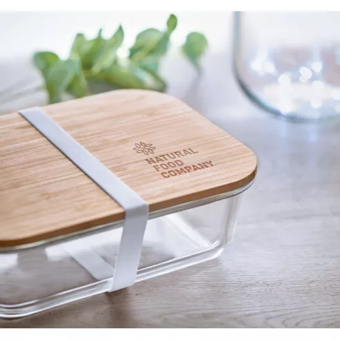 Fiambrera vidrio y tapa bambú TUNDRA LUNCHBOX