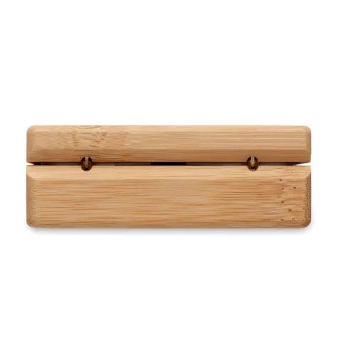 TWS earbuds in bamboo case OREBAM