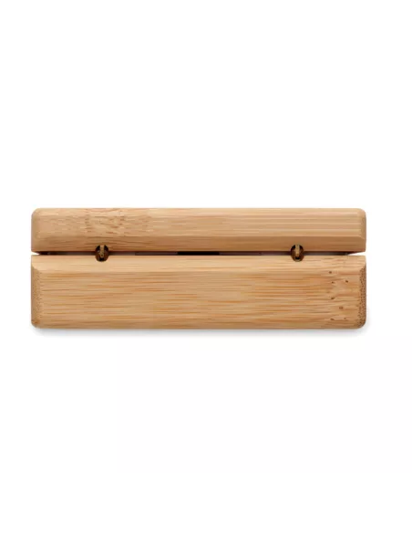TWS earbuds in bamboo case OREBAM
