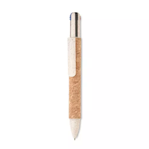 Cork 4-colour ink ball pen ARBOCHO