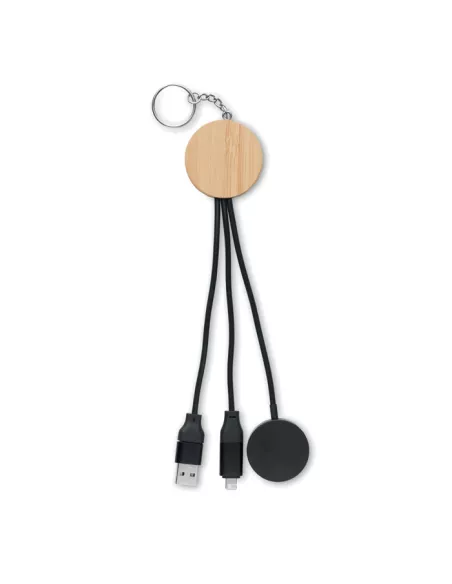 Key ring with 4 in 1 60W cable BULE