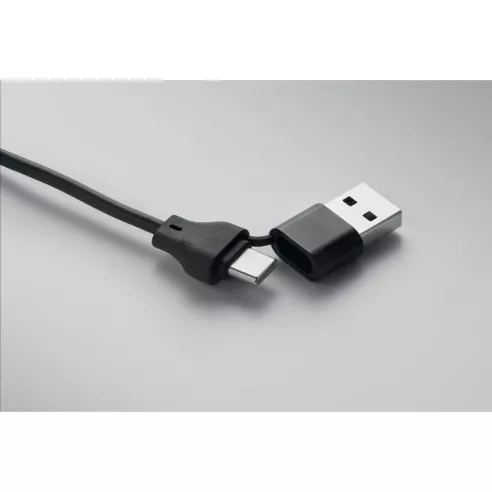 Key ring with 4 in 1 60W cable BULE